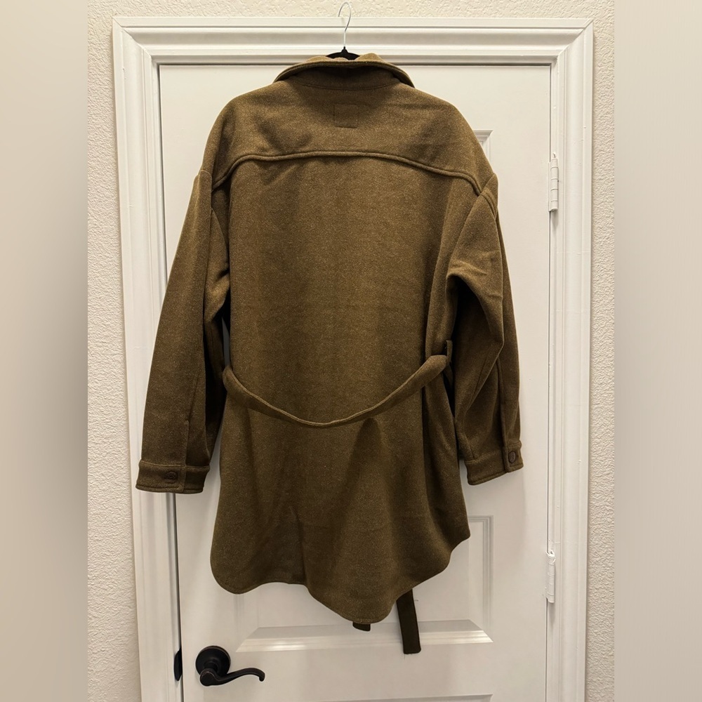 Oat belted shirt jacket - Picture 3 of 6